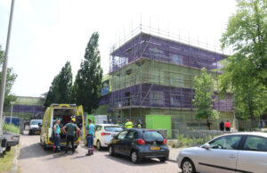 Bouwvakker gewond na val van steiger Van der Horststraat Delft