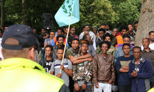 15 Juli Eritreeërs Demonstreren Tegen Het Eritrea Holland Festival ...