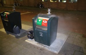 25 december Ondergrondse container in brand Vlierboomstraat Den Haag