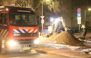 Flinke gaslucht door leidingbreuk Erasmusweg Den Haag