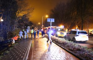 Auto te water langs de Middel Broekweg in Naaldwijk