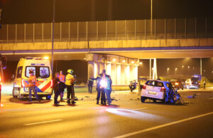 Spookrijder veroorzaakt enorme ravage A4 Leiderdorp
