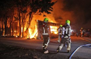 Uitslaande brand in schuurtje Polderhaakweg Hoek van Holland