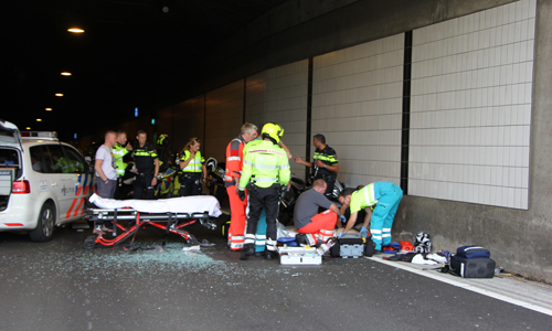 30 augustus Sijtwendetunnel richting Leidschendam afgesloten na ongeval