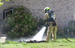 Brandweer rukt uit voor brand in wasdroger Rotterdamseweg Delft