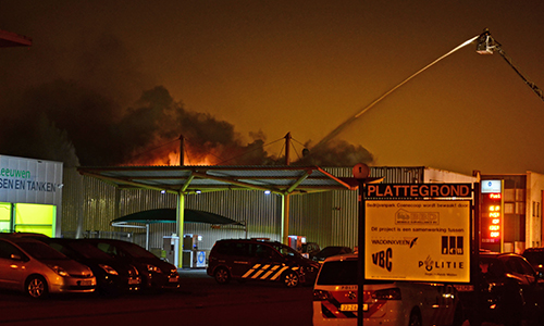 21 november Grote brand in loods Waddinxveen