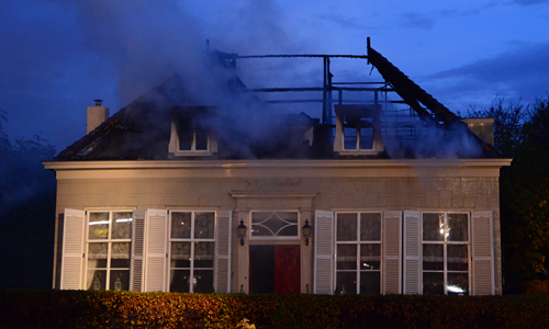 22 november Flinke brand op zolder monumentaal pand ’s Gravenbroekseweg in Reeuwijk