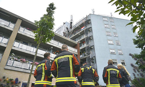9 juli Brandweer inzet bij omgevallen stijger Scheepswerf Leiden