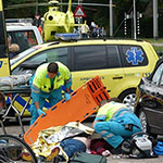 Fietser gewond na aanrijding Colosseumweg