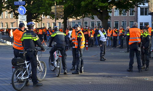 Politie akties op het Binnenhof 0022