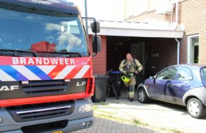 Brand in wasmachine Timjanveld Schiedam