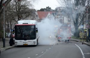 Kleine brand in stadsbus Badhuisweg Den Haag