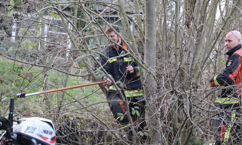 22 maart Brandweer assisteert politie bij aanhouding Jan van Renesseplein Gouda