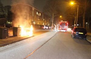 Opnieuw afval in brand Guntersteinweg Den Haag