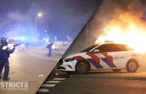 Noodbevel en GRIP 2 na rellen, politieauto’s in brand gestoken en traangas ingezet Fruitweg Den Haag
