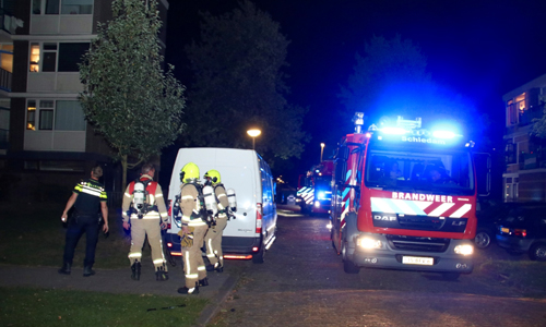 30 juni Bewoners opgeschrikt door brandweerwagens Johan de Wittsingel Schiedam