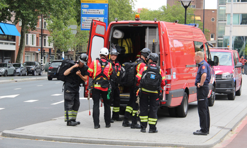 18 juli Glazenwasser gered uit bakje op 12e etage Erasmus MC Rotterdam