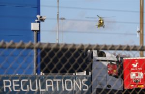 Inzet traumahelikopter bij DFDS Vulcaanweg Vlaardingen