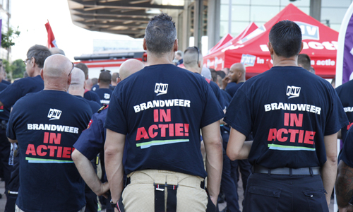 20 juli Brandweer voert actie voor beter prepensioen Rotterdam