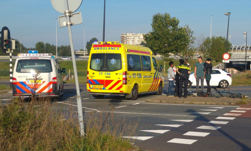 24 september Fietser gewond bij aanrijding met auto oprit A4 Vlaardingen / Schiedam
