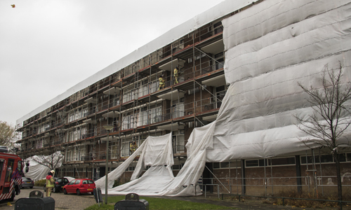 20 november Brandweer druk met vele stormschade meldingen Schiedam / Vlaardingen / Rotterdam