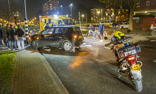 23 november Pizzabezorger aangereden op beruchte rotonde Nieuwlandplein Schiedam