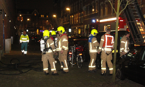 22 januari Brandweer blust kleine brand in woning De Jagerstraat Rotterdam