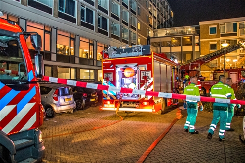 16 november Grote brand in wooncomplex Apollostraat Rotterdam