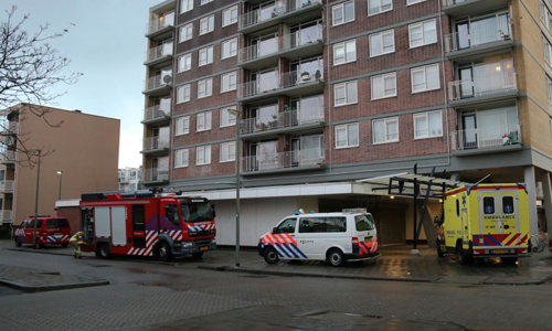 1 maart Inbreker vast in liftschacht Mgr Nolenlaan Schiedam