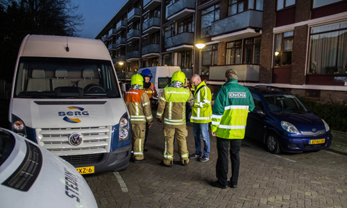 12 maart 40 woningen ontruimd na brand en gaslek Gijsbrecht van Amstelstraat Vlaardingen