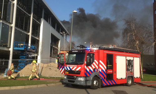 28 maart Veel rook bij brand in nieuwbouwcomplex Karel Doormanweg Schiedam