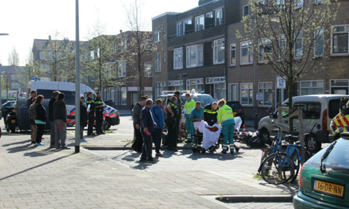 4 april Scooterrijdster gewond na aanrijding met auto ‘s-Gravesandestraat Schiedam