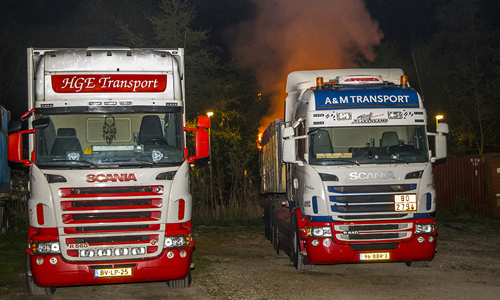 24 april Brand in vrachtwagen bij manage Broekpolderweg Vlaardingen