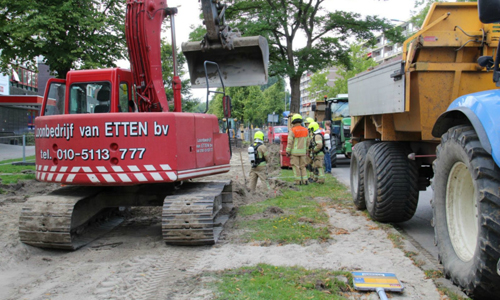 20 juli Gaslek door werkzaamheden Laan van Bol’Es Schiedam