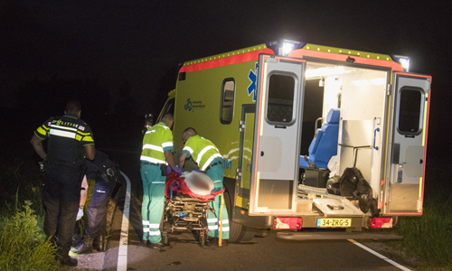 14 augustus Motorrijder beland in sloot Harreweg Schiedam