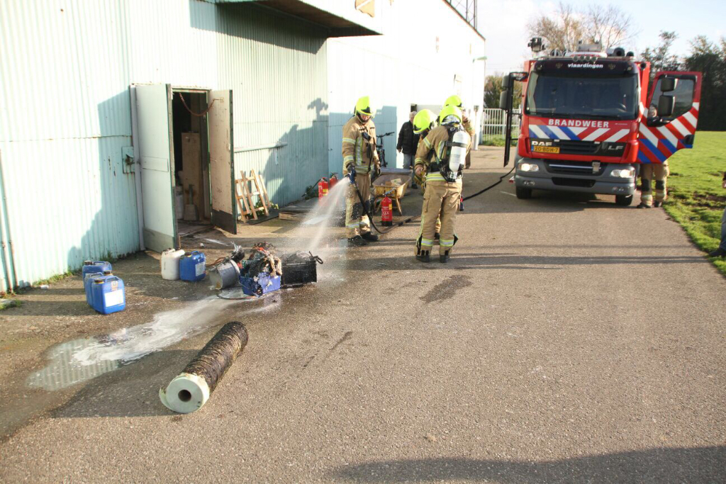 7 november Brand door werkzaamheden bij SVV/SMC Sportlaan Schiedam