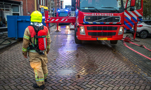 22 november Bewoners op straat na gaslucht Kievitslaan Schiedam