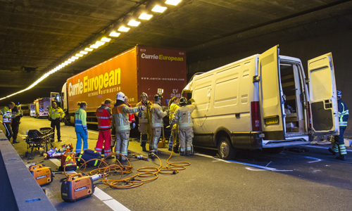 18 november Ernstig ongeval in Beneluxtunnel A4 Vlaardingen
