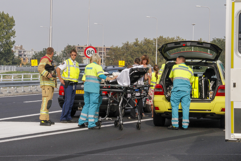 4 oktober Aanrijding in nieuwe bocht A4 Kethelplein Schiedam