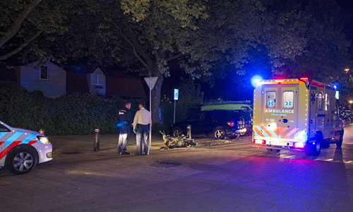 4 mei Dronken scooterrijder onderuit Schiedam