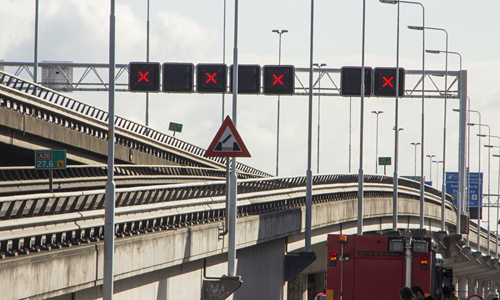 15 mei A20 dicht na groot gaslek Rotterdam