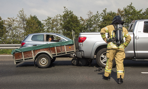 16 juli A13 dicht na losgeschoten gasfles Rotterdam