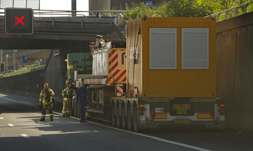 18 juli Klein brandje in vrachtwagen op de A20 Rotterdam