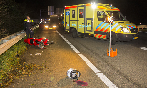 12 november Ongeval met motorrijder op de A20 Vlaardingen