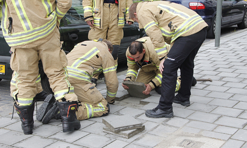 9 september Gaslek op straat Schiedam