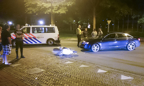 22 augustus Gewonde bij aanrijding auto vs scooter Rotterdamseweg Vlaardingen