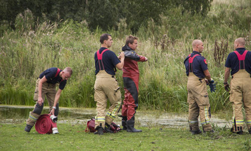 23 augustus Paard uit de sloot gehaald Schiedam