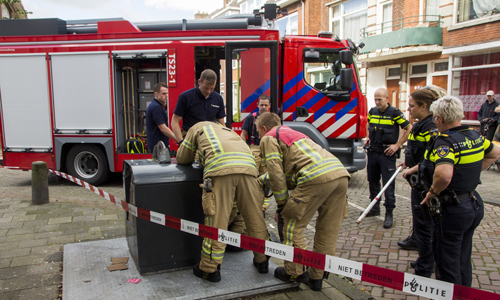 25 september Alarm voor babygehuil uit vuilcontainer Schiedam