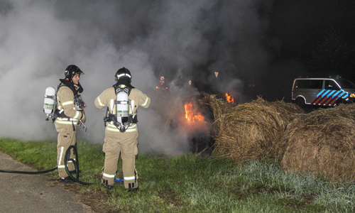 26 september Stapel hooibalen brand af Woudweg Vlaardingen / Schiedam