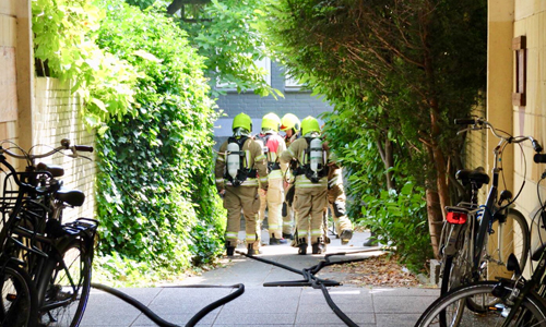 11 juli Brand in leegstaand pand Burgmeester Knappertlaan Schiedam